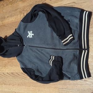 Varsity Full-Zip Hooded Fleece Sweater
